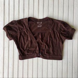 Bugle Boy Brown Shrug